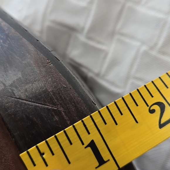 Diane Von Furstenberg Brown Leather Wedge Sandals Eclectic Minimalist - Picture 10 of 12